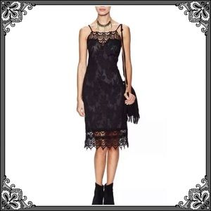 FREE PEOPLE Long Ornate Victorian Dress Vintage Lace Crochet Sleeveless Boho NEW